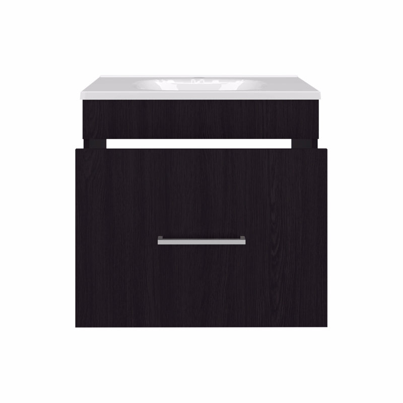 Meuble-lavabo de salle de bain avec lavabo, 1 tiroir