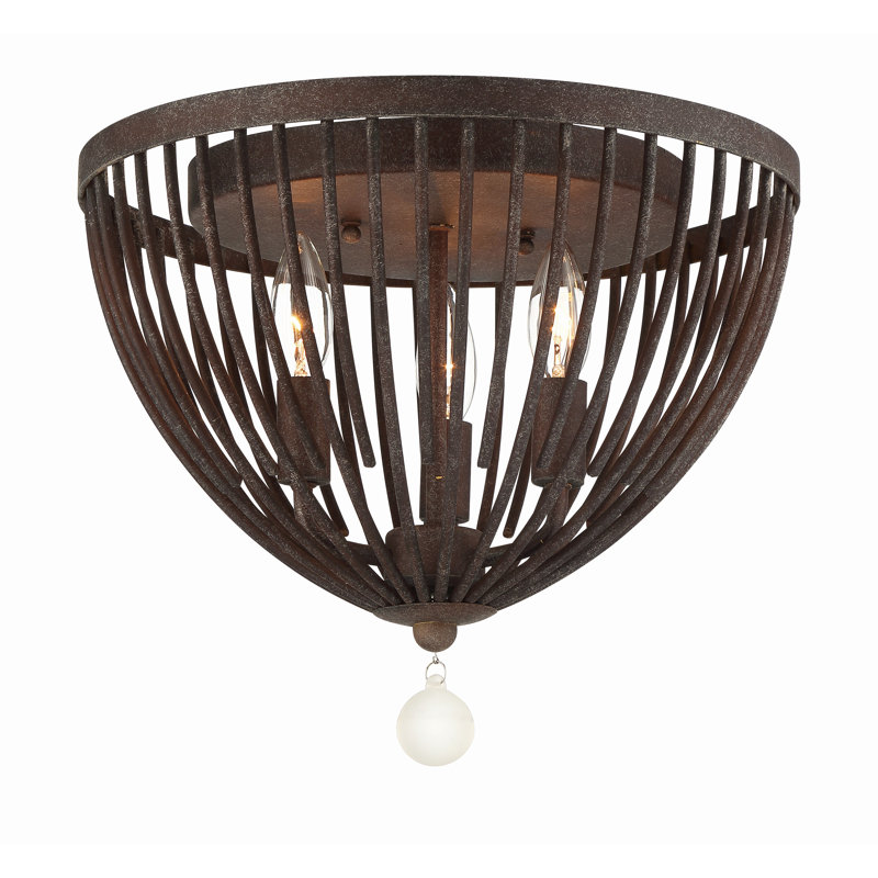 Ivins Flush Mount, Forged Bronze