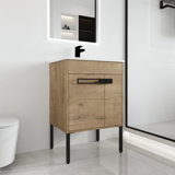 Ensemble de meuble-lavabo autoportant simple 24 po avec lavabo Janae