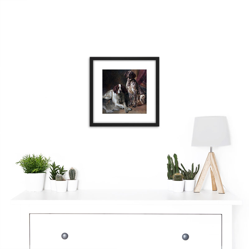 Two Dogs by Karl Uchermann - Single Picture Frame Painting