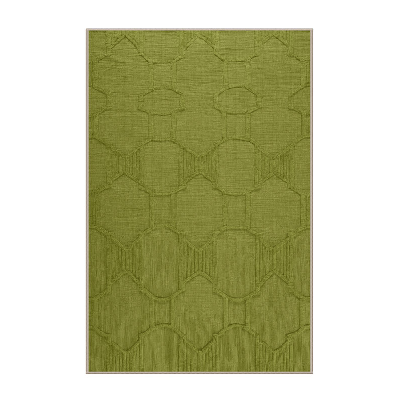 Tapis brun treillis lavable à la machine, Rectangulaire 8 pi x 12 pi