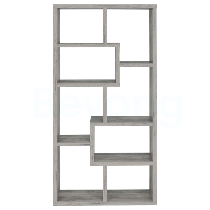 Lawton Grey Driftwood 7-shelf Bookshelf