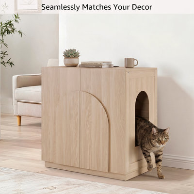 Extra Large Cat Litter Box Enclosure for Automatic Self-Cleaning Smart Robot