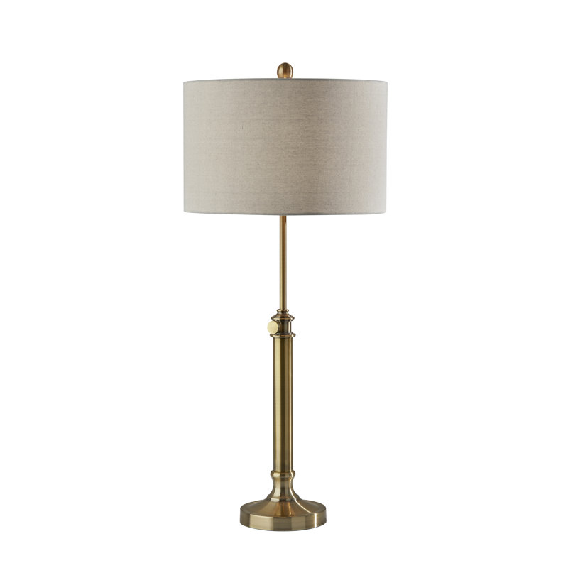 Lampe de table 34,5 po Elita, Laiton antique