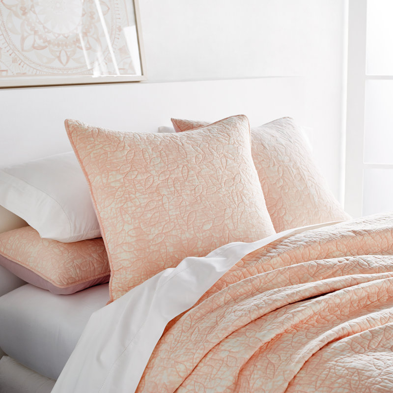 Cotton Pillow Sham, Euro, Blush