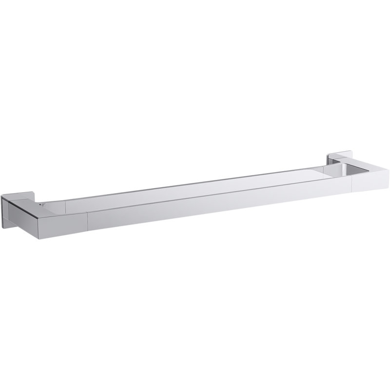 24-In Double Towel Bar, Polished Chrome