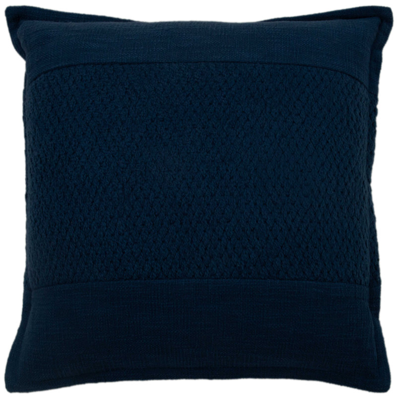 Coussin en coton Colombe, Bleu marine