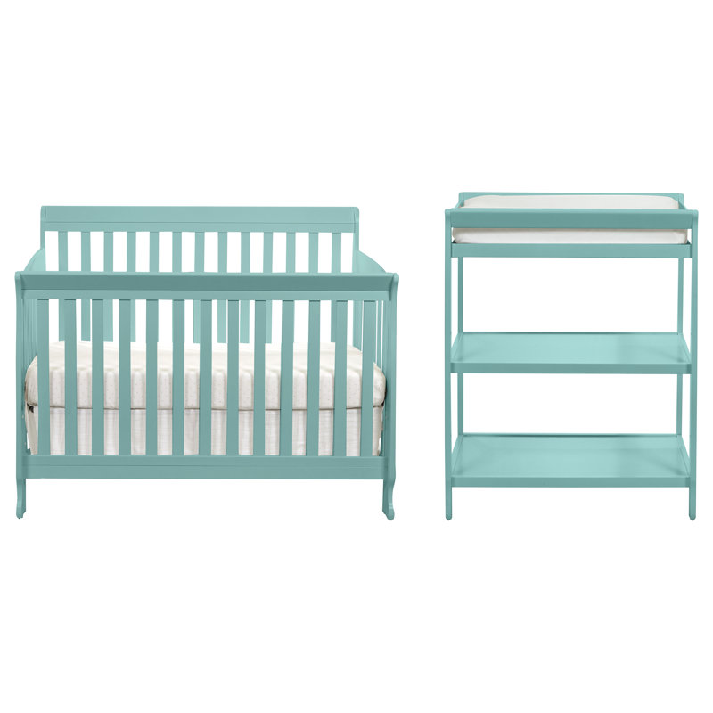 Riley Convertible 2 -Piece Nursery Furniture Set, Turquoise
