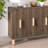 Modern Walnut Console Table, 47.2 x 29.0 x 11.6 inches | 100% Melamine Coated Particle Board, Thickness: 0.7 inches | Stylish Brown Finish, Geometric Design | Perfect for Entryway, Living Room & Hallway Decor-1529343868