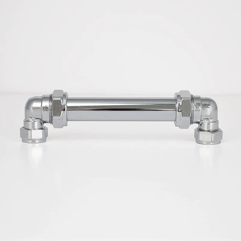 Chrome U Pull Industrial Bolted Detail