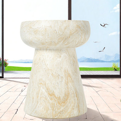 Tables de patio peu encombrantes, Mgo 19,68 po, piédestal moderne pour la maison