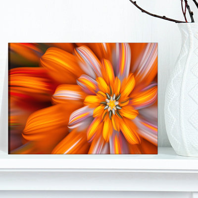 Impression sur toile Massive Orange Fractal