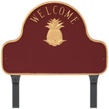 Pineapple Welcome Arch Address Sign Plaque with Lawn Stakes