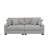 2 - Piece Upholstered Gray Chenille Modular Sectional Sofa with Armrests & Throw Pillows-718692622