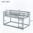 Twin Over Twin Rubber Wood Floor Bunk Bed with Ladder (Upper Slats Only)-483583673
