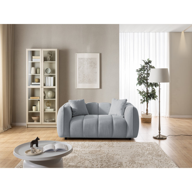 Nubira 2 Seater Fabric Sofa, Grey