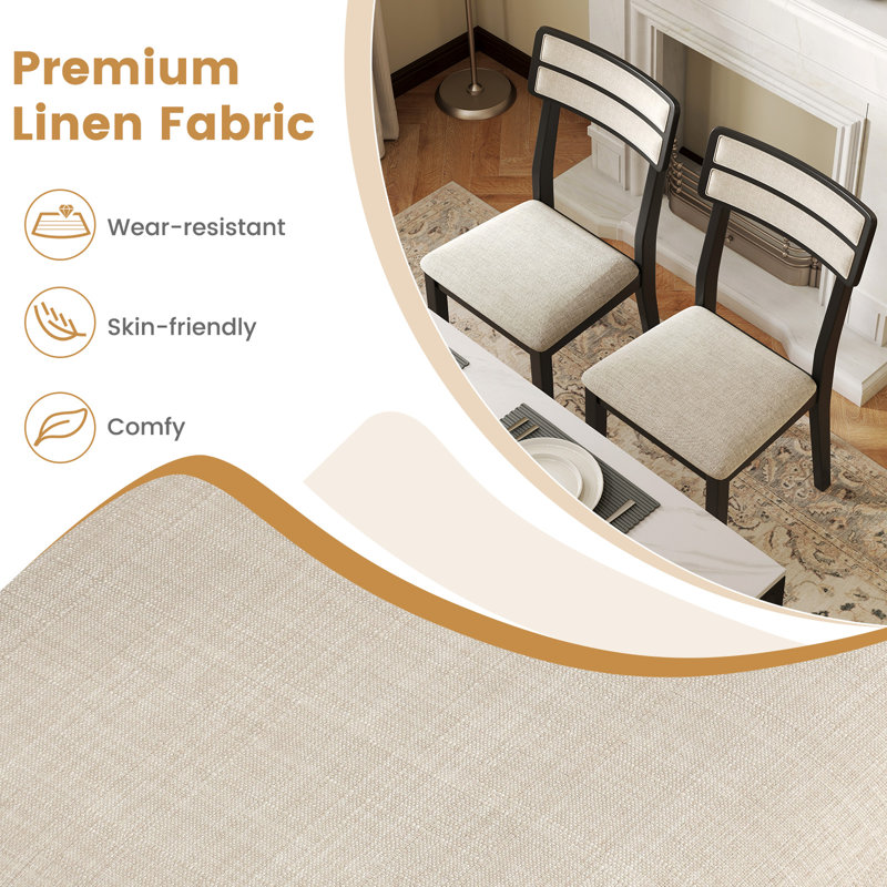Upholstered Side Chair in Beige