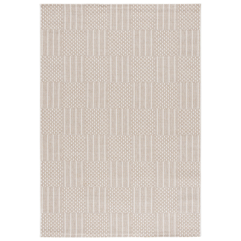Muriel Sisal All-Weather Performance Checkered Indoor/Outdoor Area Rug, Rectangle 9' x 12'