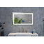 Miroir de salle de bain 32 po x 20 po à DEL avec façade et rétroéclairage, miroir de meuble-lavabo mural, anti-buée, mémoire, 3 couleurs, réglable en continu