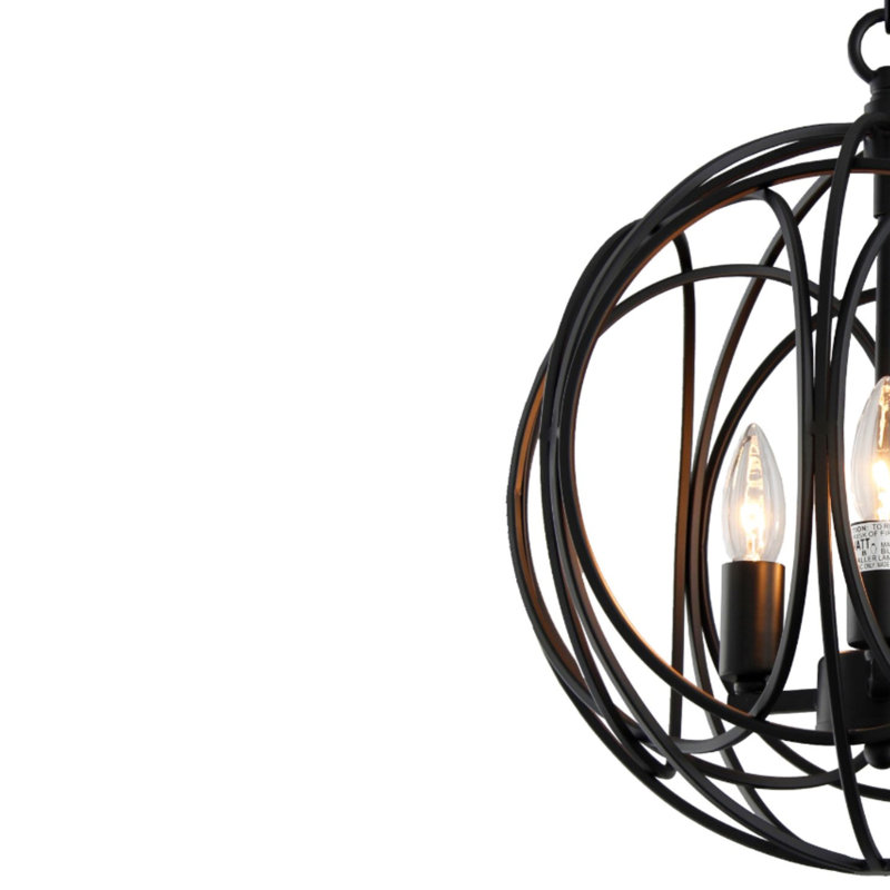 3 - Light Dimmable Globe Chandelier