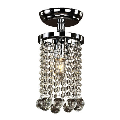 Plafonnier encastré cylindrique 1 lampe de style lustre 6 po Hendrum