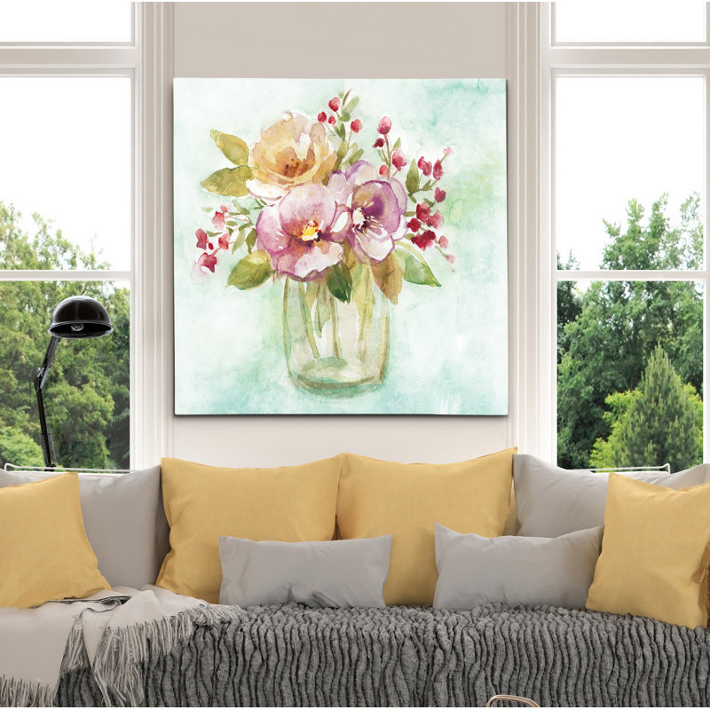 « summer pansy », peinture, H 40 po x l 40 po x P 1,5 po, Toile tendue