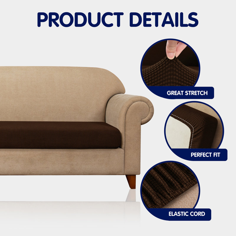 Box Cushion Armchair Slipcover, Chocolate
