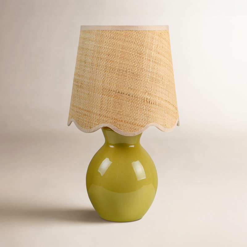 Lampe Momsen, H 15 po x l 8 po x P 8 po, Naturel, Chartreuse