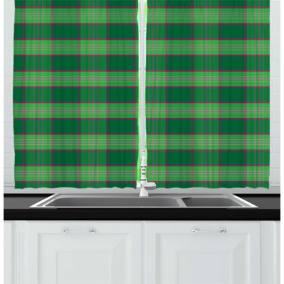 Plaid Kitchen Curtain