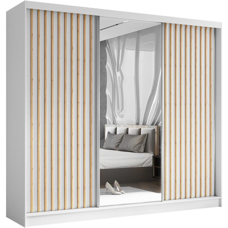 Brecklyn 3 Door Sliding Wardrobe, Beige