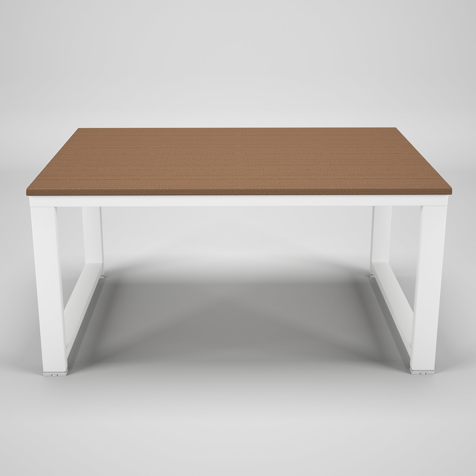 Rectangular Outdoor Patio Coffee Table, Brown