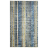 Striped Area Rug in Navy/Copper/GrayIvory