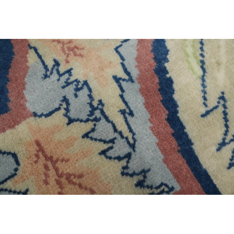 Tapis de couleur victorienne de style victorien Aubusson 9 x 12