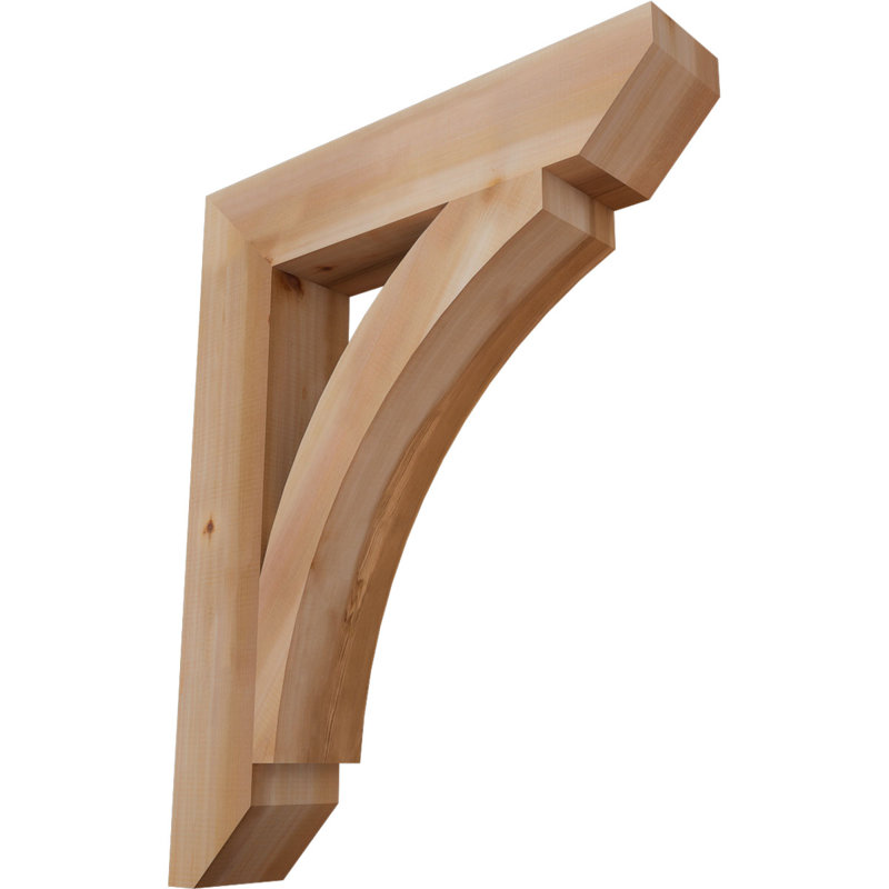 Support en bois / corbeau, Cèdre rouge, H 38 po x l 5,5 po x P 30 po