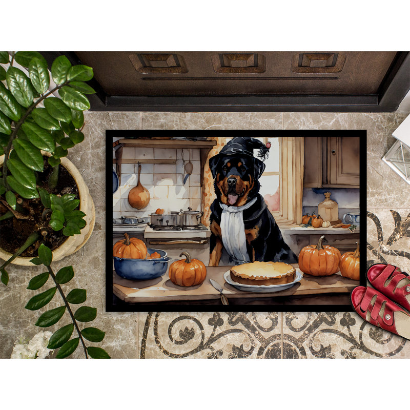 Paillasson intérieur / extérieur antidérapant Khilly Rottweiler, L 24 po x L 36 po