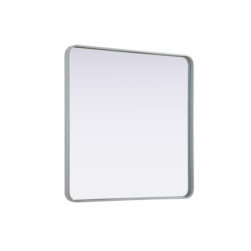 Erath Contour Metal Mirror, Silver, 36" x 36"