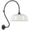 Thomas O'Brien, "Academy 18" Larrabee Barn Light in Matte Black with 16" White Rockhouse Shade