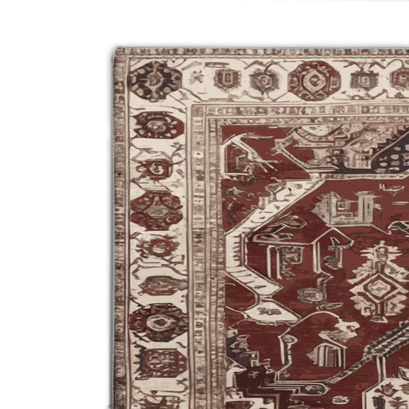 Tapis d'intérieur et d'extérieur noir Persian, Rectangulaire 2 pi x 3 pi