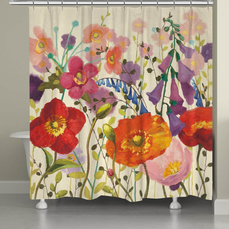 Rideau de douche Lilli Couleur Printemps, H 71 po x l 74 po