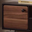 Meuble télé en bois massif rétro au design simple