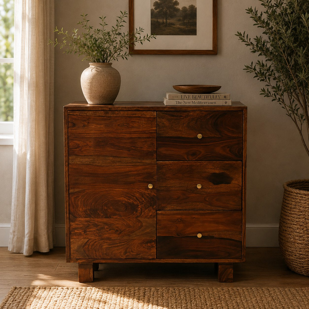 Almus 80cm Solid Wood Sideboard