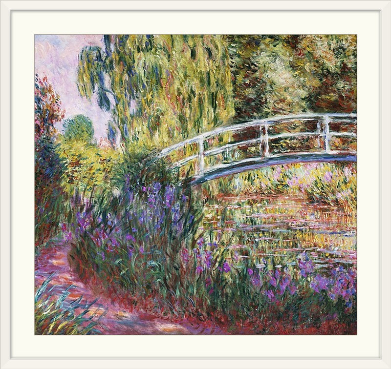 «Le pont japonais, étang avec nénuphars, 1900» par Claude Monet, reproduction d'art, H 30 po x l 30 po x P 1,25 po, Toile