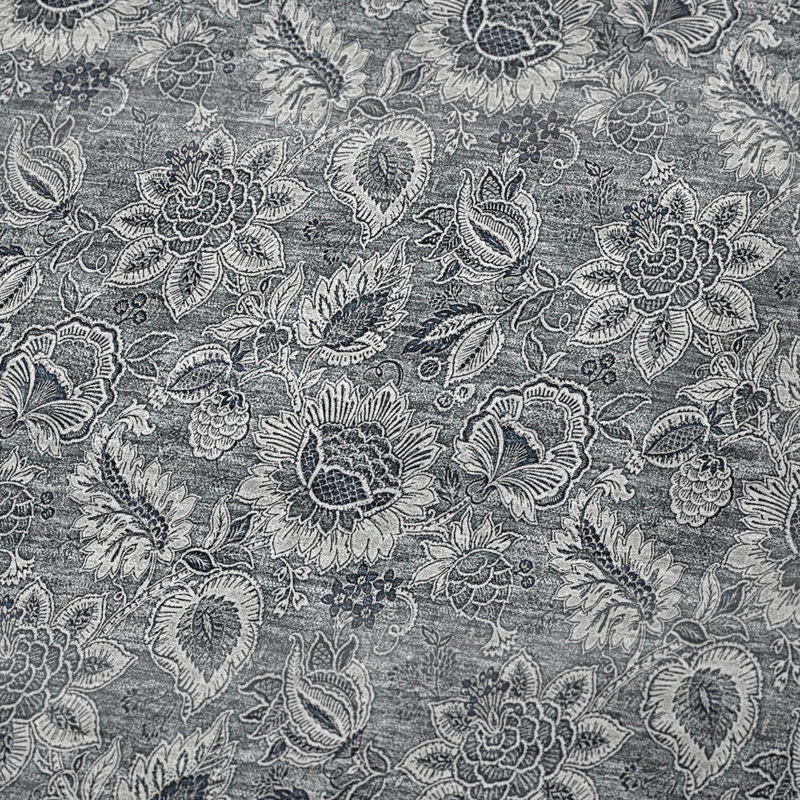 Jeté floral Sherpa ASB661 Addison, Gris