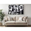 Reproduction sur toile de haute qualité abstraite entrelacée en noir et blanc sur toile de haute qualité - Art mural - Art - cadeau-636067672