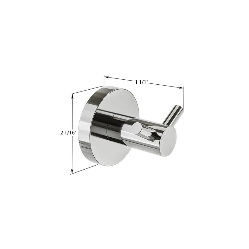 Summit Wall-Mounted Double Towel Hook - Matte White, Premium Brass Construction, Installation Hardware Included, Matte White