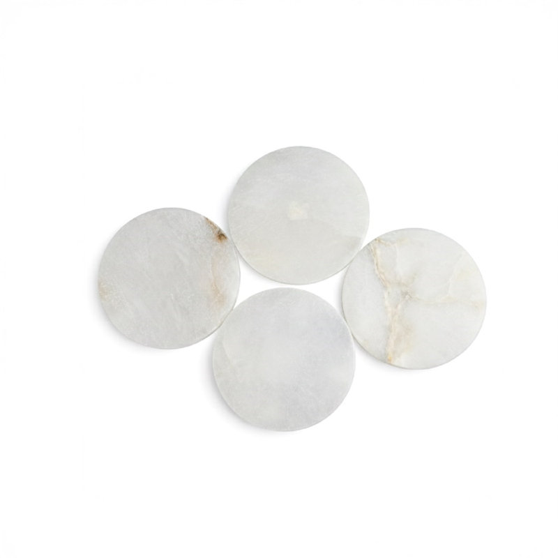 Marble Round 4 Piece Coaster Set