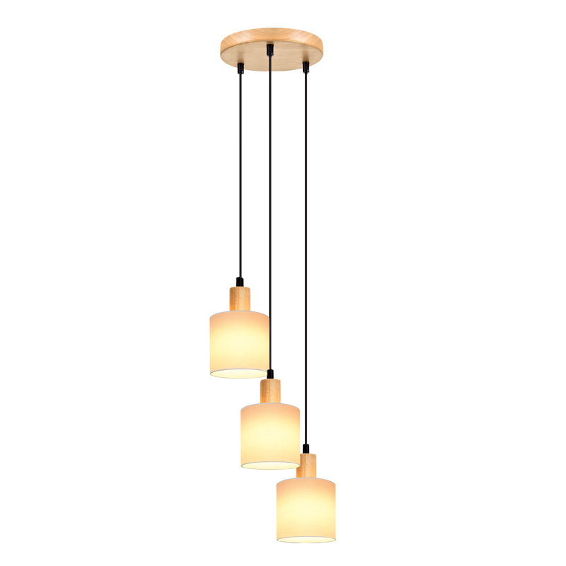 Raeola 3 - Light Natural Drum Pendant