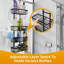 Black Hanging Shower Caddy 4 Tier, Over Door Shower Organizer, 80 x 31 x 20 cm