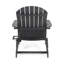 Chaise en bois gris foncé avec design pliable et porte-gobelets, 33,97 po H, 36,15 l, 30,8 P, 21,9 lb, pour les terrasses de terrasse extérieures avec capacité, profondeur, largeur, hauteur, cour arrière-994441159