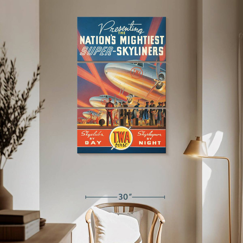 Mehar TWA Super Skyliners, 65" H x 42" W